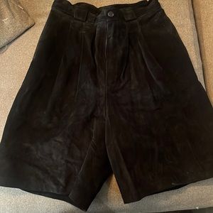 Suede black shorts size 8